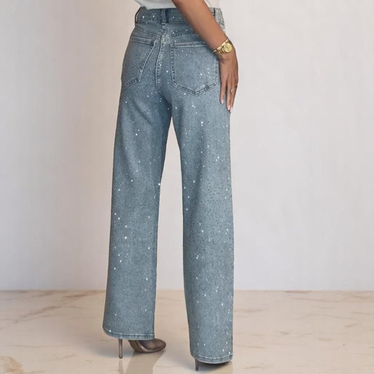 Pantalon Femme Taille Haute – Coupe Droite Chic Style Streetwear Tendance
