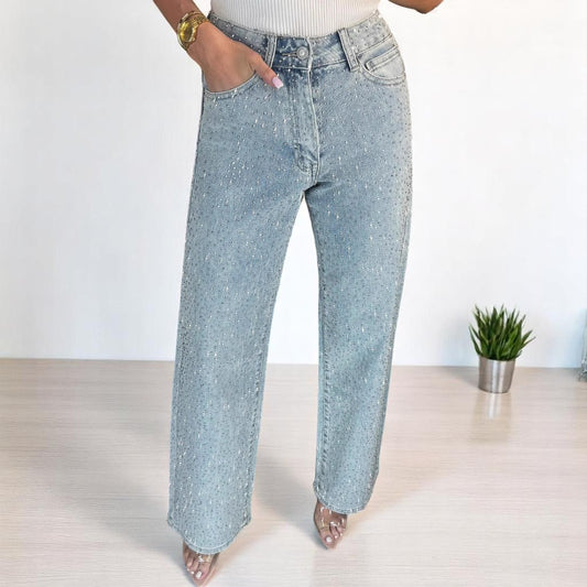 Pantalon Femme Taille Haute – Coupe Droite Chic Style Streetwear Tendance